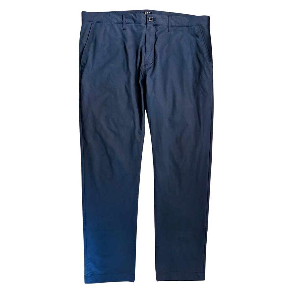 J.Crew Flex Slim Fit‎ Men's Chinos Pants W38 L32 Navy Blue Polyester Blend